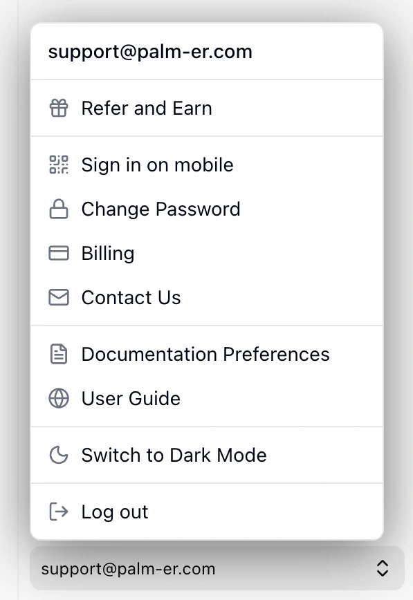 Account menu with Sign in on mobile